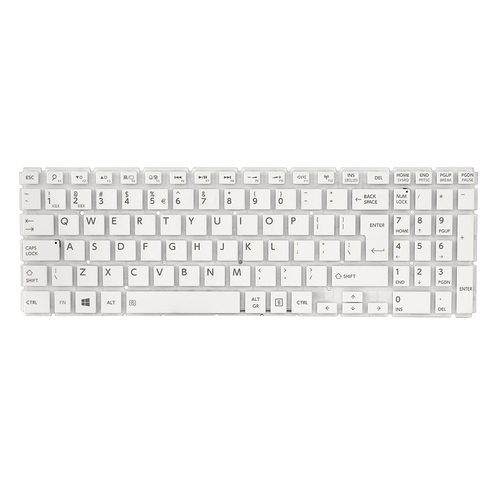 Tastatura za laptop Toshiba L50-B Veliki Enter bela slika 1