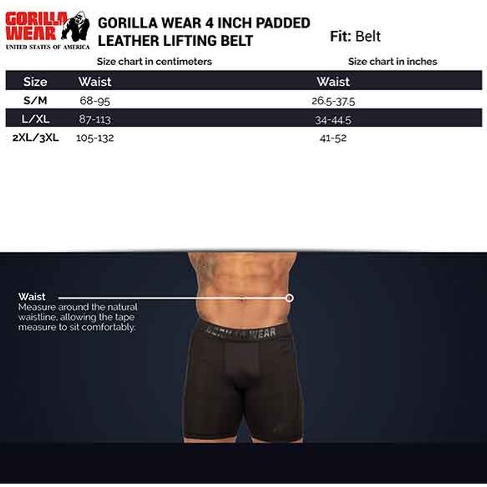 Gorilla Wear Kožni pojas za dizanje tegova 10cm, Army Green slika 5