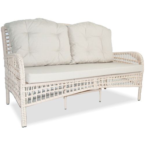 Floriane Garden Vrtna garnitura, krema boja, Lady Sofa - Cream slika 2