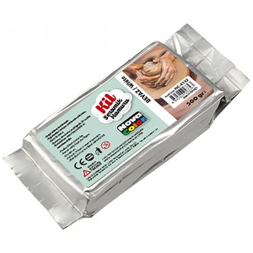 Nova Color Kreativa - Bela Keramička Glina 500g - 540204 slika 1