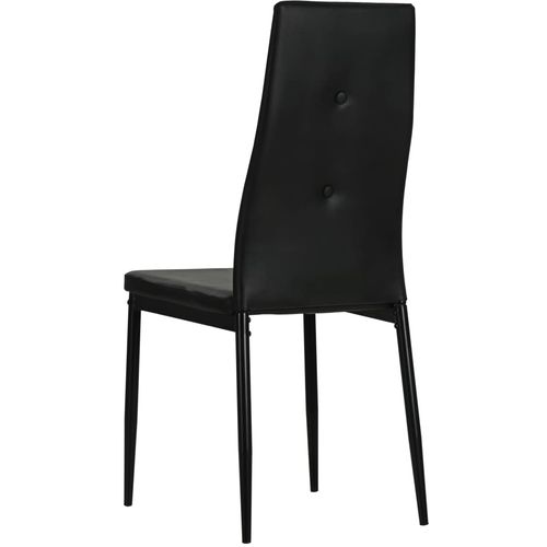 Blagovaonske stolice od umjetne kože 4 kom crne slika 25