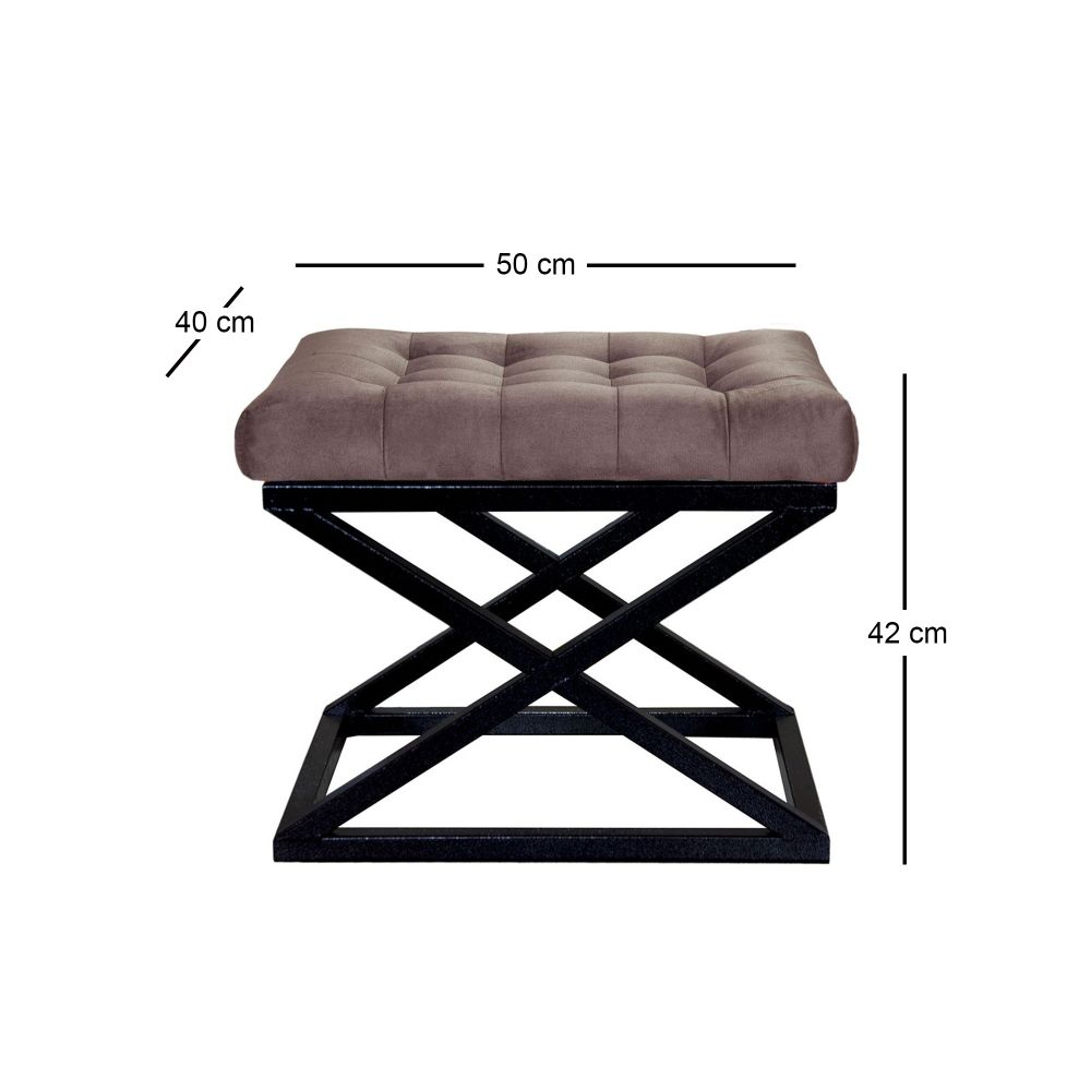 Capraz - Pouffe u crnoj i smeđoj boji slika 2