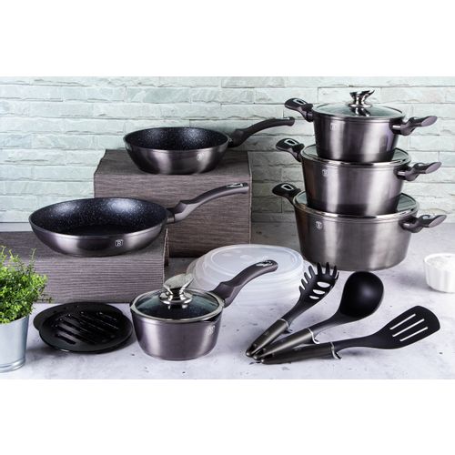 BERLINGER HAUS SET POSUĐA 18 DELOVA METALLIC LINE CARBON PRO EDITION slika 2