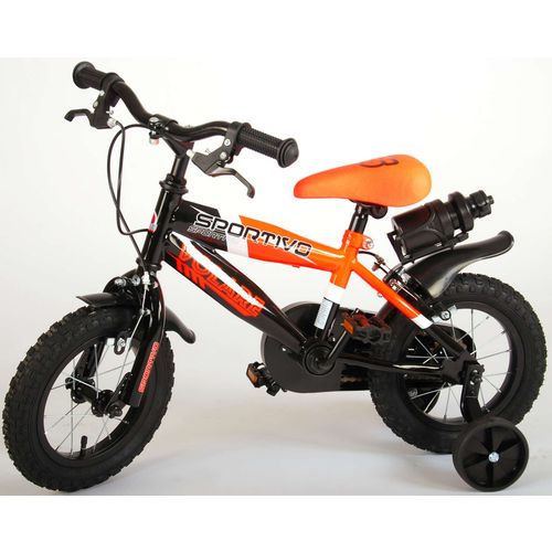 Volare Sportivo dječji bicikl 12" s dvije ručne kočnice crno-narančasti slika 14