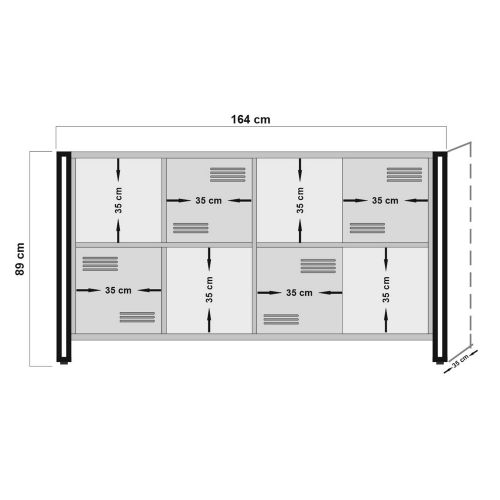 Hanah Home Cosmo Matrix Atlantic Pine Black konzolni sto slika 7