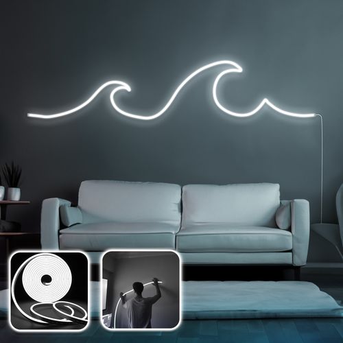 Opviq dekorativna zidna led svjetiljka, Wave - Large - White slika 2
