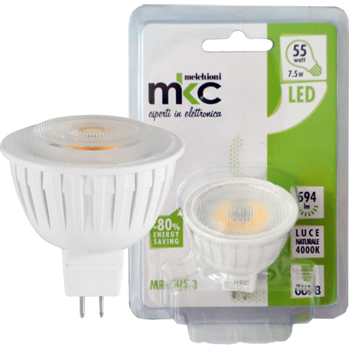 MKC Sijalica, LED 7.5W, 4000K,12V DC, prirodno bijela svjetlost - LED MR16 GU5.3/7.5W-N slika 1