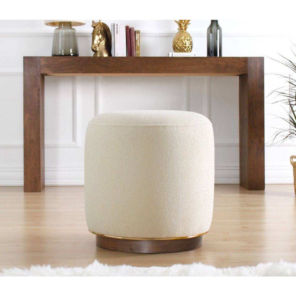Zeone - Kremasti Pouf slika 2