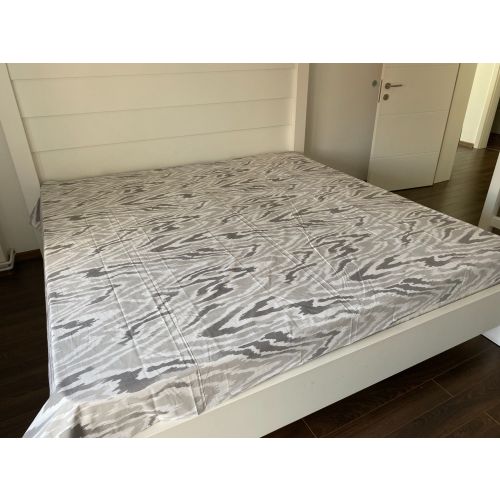 Čaršav Ranforce 160x240cm bez lastiša White/grey slika 1