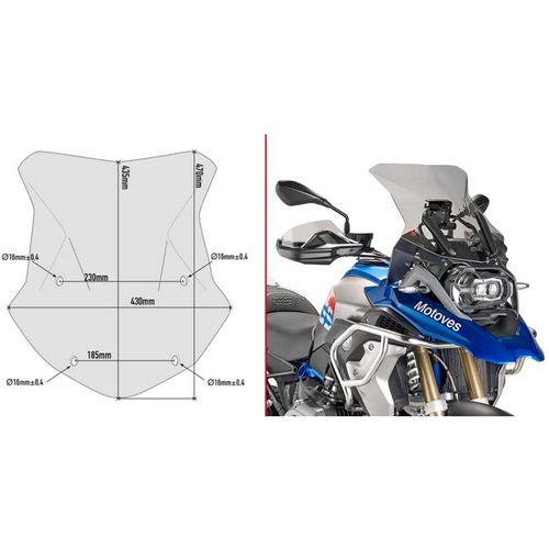 GIVI 5124D Vjetrobran BMW R 1250 gs adventure (19 > 22) slika 1