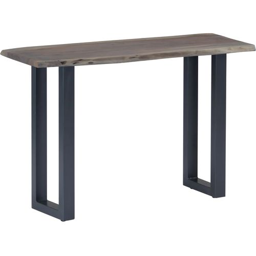 Konzolni stol od bagremovog drva i željeza sivi 115x35x76 cm slika 29