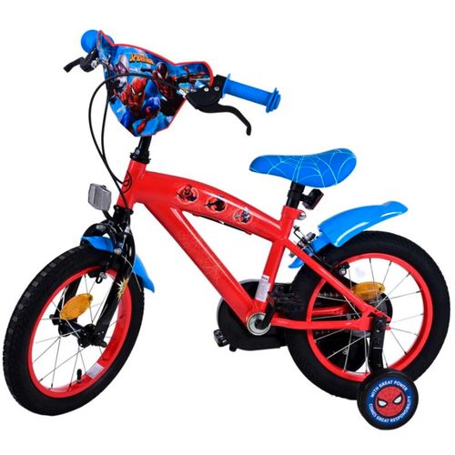 Dječji bicikl Ultimate Spider-man 14" s dvije ručne kočnice crveno/plavi slika 10