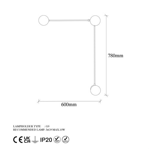 Opviq Zidna lampa, 942FLG1286 slika 6