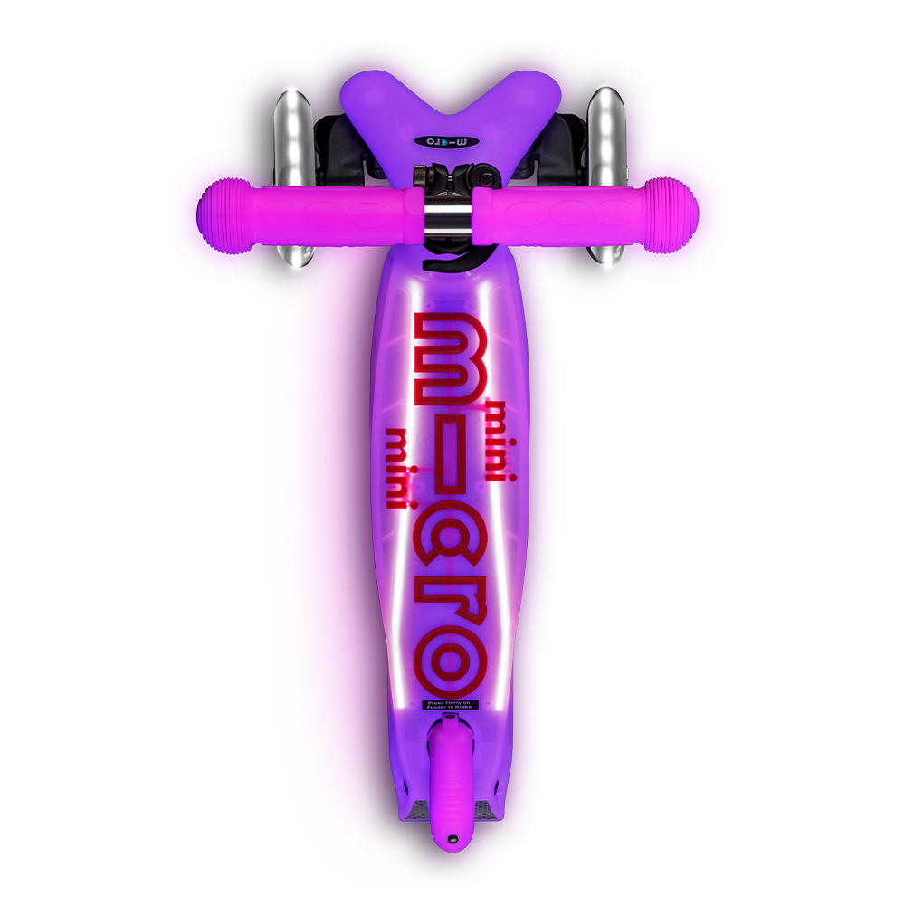 Micro Romobil Mini Deluxe Glow LED Plus, Frosty Pink slika 3