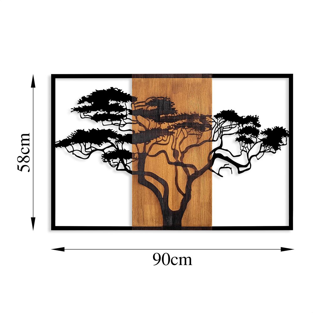 Dekorativni Drveni Zidni Ukras - Acacia Tree 388 Walnut slika 7