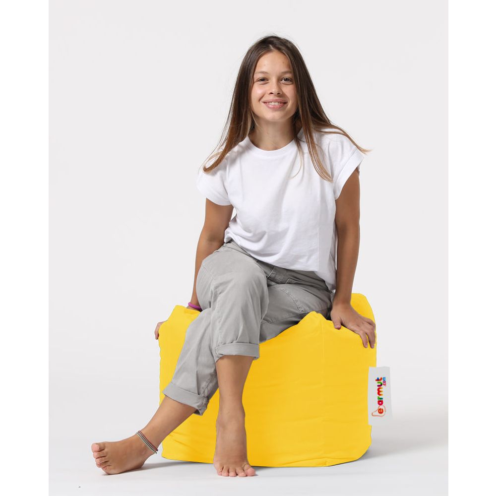 Žuti Kvadratni Puf - Vrt Pouffe slika 4