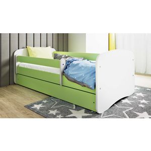 Drveni dječji krevet Perfetto s ladicom - zeleni - 160x80 cm