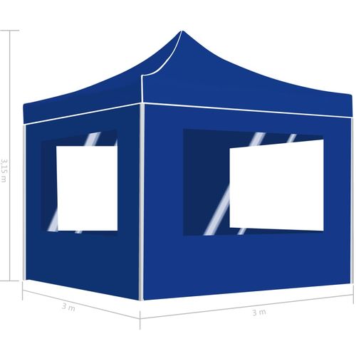 Profesionalni sklopivi šator za zabave 3 x 3 m plavi slika 17