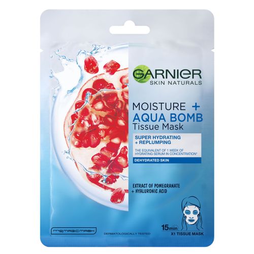 Garnier Skin Naturals Tissue Mask Moisture  + Aqua Bomb Maska za lice u maramici za super hidrataciju  slika 1