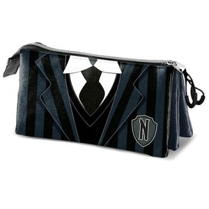 Wednesday Uniform triple pencil case