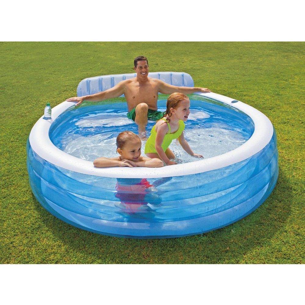 Bazen na napuhavanje s klupom 229 x 218 x 79 cm intex 57190 slika 2