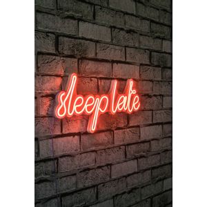 Wallity Ukrasna plastična LED rasvjeta, Sleep Late - Red