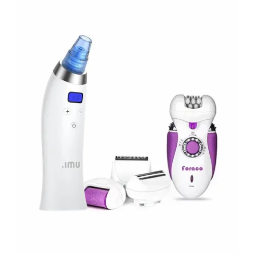 Set epilator Foraco 4 u1 & Umi aparat za čišćenje lica beli slika 1