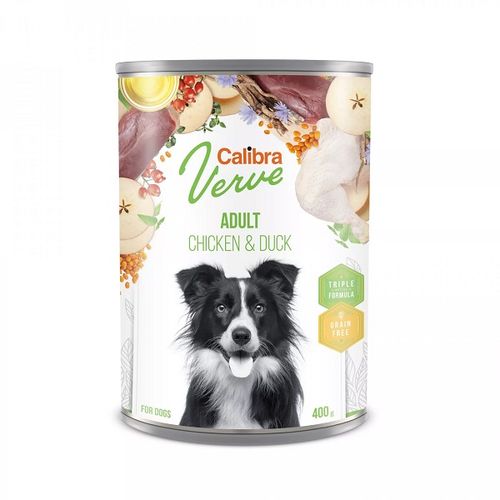 Calibra Dog Verve Konzerva GF Adult Piletina & Pačetina, hrana za pse 400g slika 1