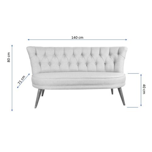 Atelier Del Sofa Dvosjed, Richland Loveseat - Indigo Blue slika 8