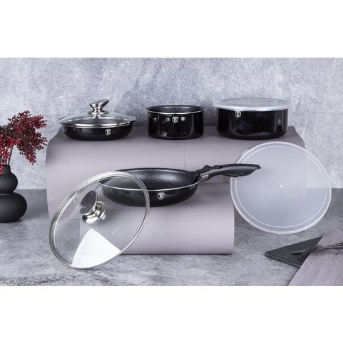 BERLINGER HAUS SET POSUĐA 9 DELOVA METALLIC LINE SHINY BLACK EDITION slika 4