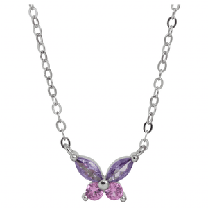 J&B Jewellery 925 Srebrna ogrlica Q5-Purple