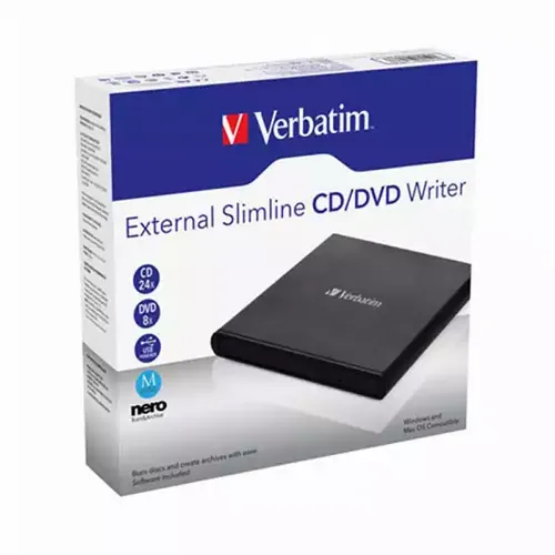 USB DVD+-R/RW Verbatim SlimLine Eksterni Rezac slika 2