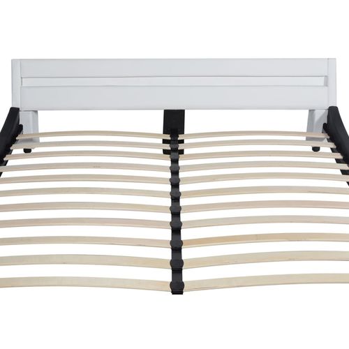 Krevet od umjetne kože sa madracem LED crno bijeli 140 x 200 cm slika 28