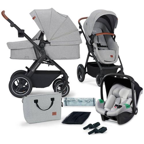 Kinderkraft dječja kolica B-TOUR MINK PRO 3u1, light gray CZM slika 1