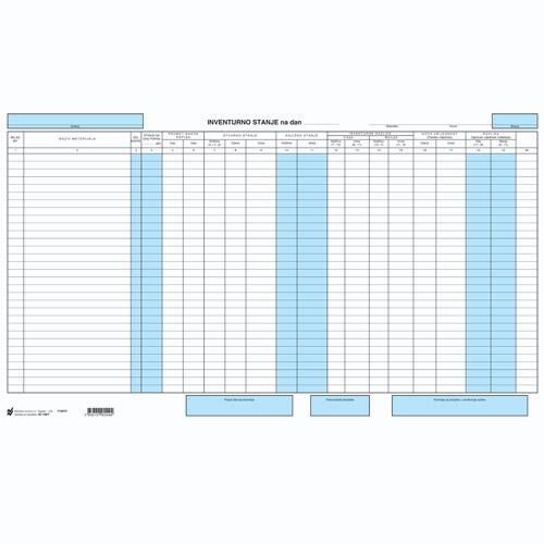 IS-100/T INVENTURNO STANJE; Blok 100 listova, 50 x 28 cm slika 2