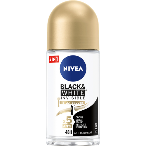 NIVEA Black&White Silky Invisible Smooth roll-on 50ml slika 1