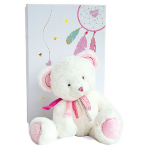 Doudou et Compagnie Plišani belo roze meda 22cm