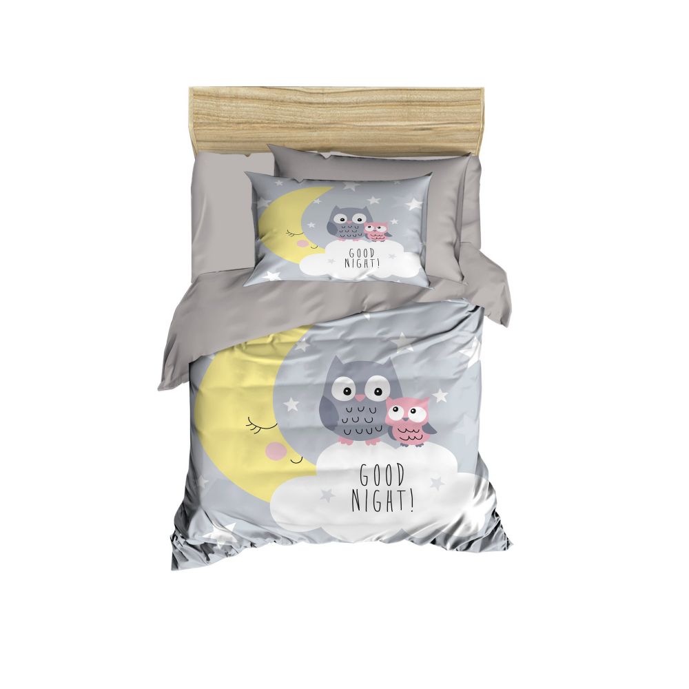 Set posteljine za bebe PH128 u sivim, plavim i bijelim tonovima slika 1