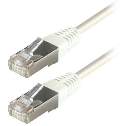 Transmedia S-FTP Cat5E Patch Kabel (RJ45), White, 0,5m slika 1