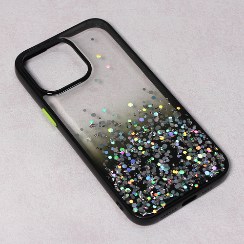 Maska Frame Glitter za iPhone 14 6.7 Pro Max crna slika 1