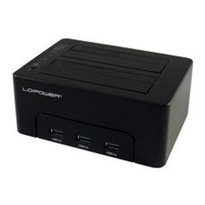 HDD DOCKING LC-DOCK-U3-HUB USB3.0 2x HDD/SSD + 3x USB3.0 HUB Black