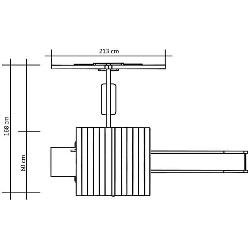 Set za igru s toboganom i ljuljačkom 228x168x218 cm od borovine slika 20