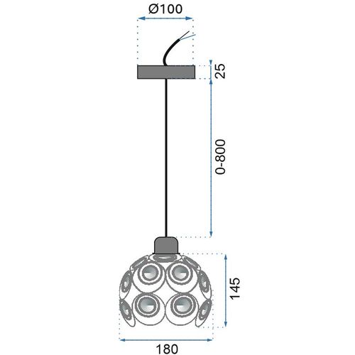 TOOLIGHT STROPNA SVJETILKA KRISTAL A APP208-1C ZLATO slika 11