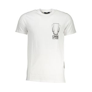 CAVALLI CLASS MEN'S SHORT SLEEVED T-SHIRT WHITE