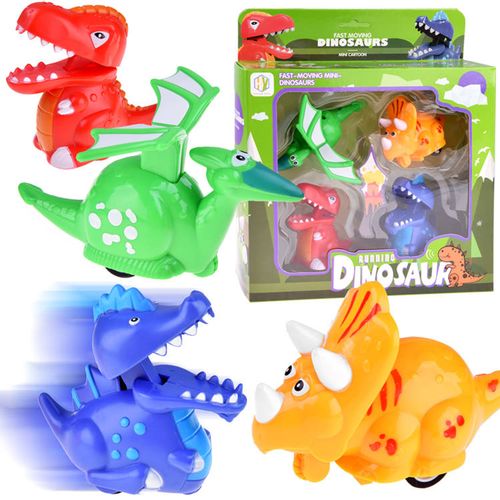 Šareni dinosauri na kotačima - Set od 4 komada slika 1