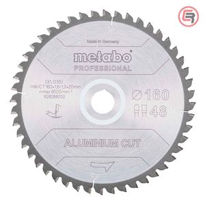 Metabo List Kružne Pile Za Aluminium 160 x 1,6 / 1,2 x 20 / Z = 48 Aluminium Cut Professional – 628288000