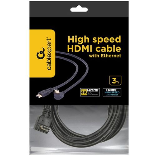 CC-HDMI490-10 Gembird HDMI kabl 4K UHD, Ethernet, konektor pod uglom 90 stepeni 3m A slika 1
