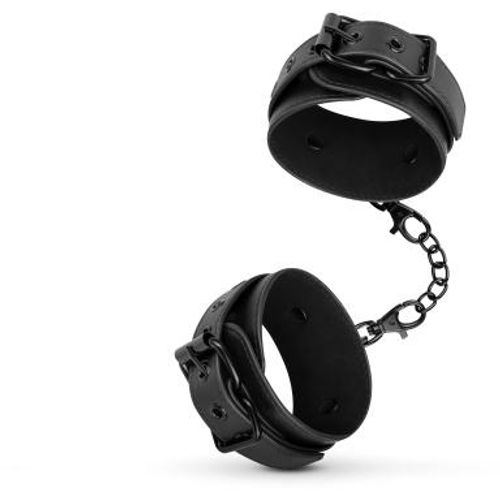 Faux Leather Handcuffs - Black slika 5