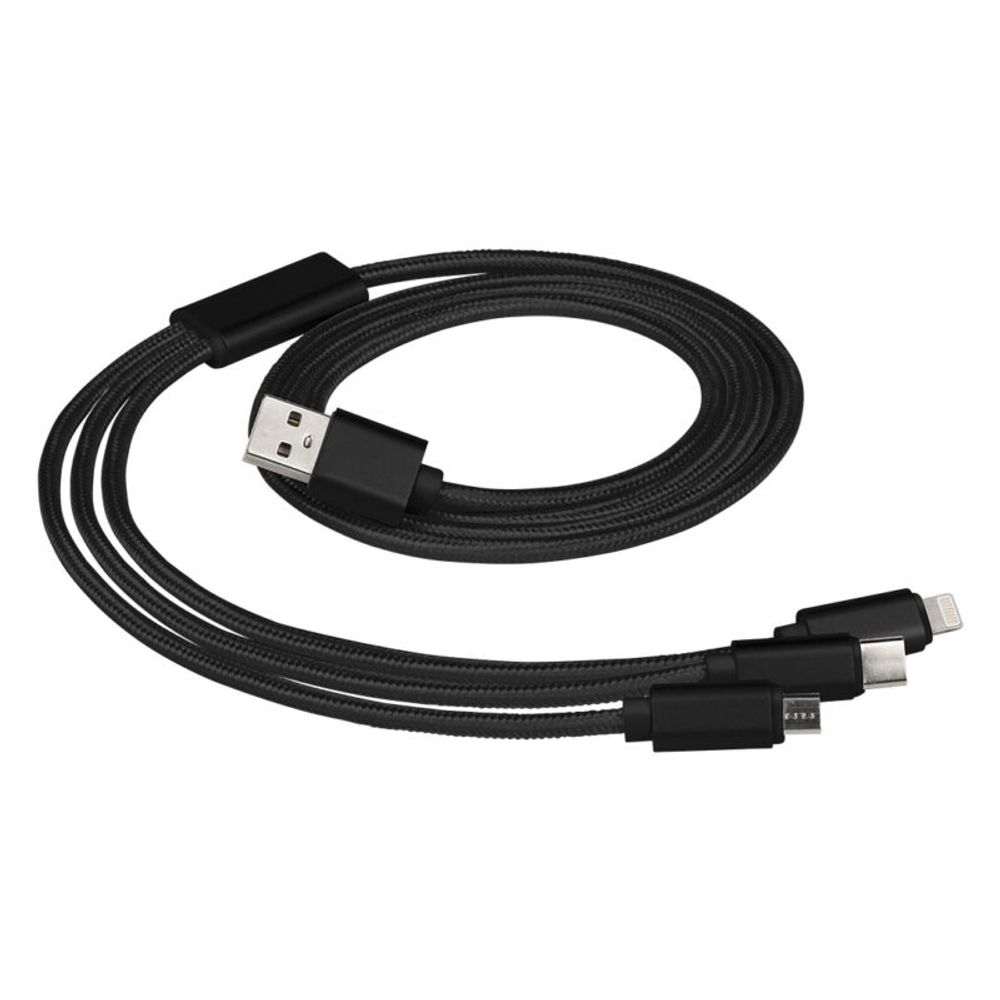 FLET,USB kabal za punjenje 3 u1,crni slika 1