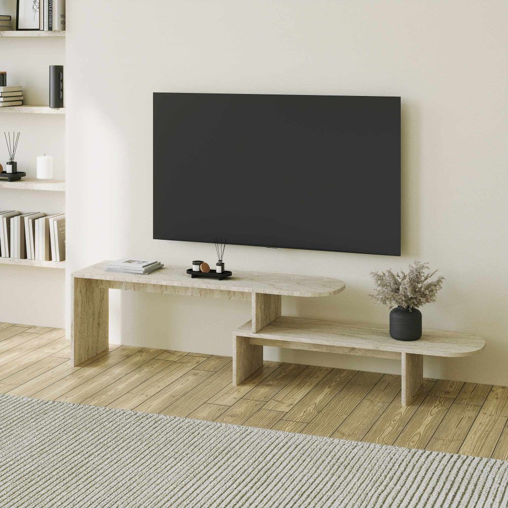 TV Stalak Puzzle u Boji: Travertin slika 1